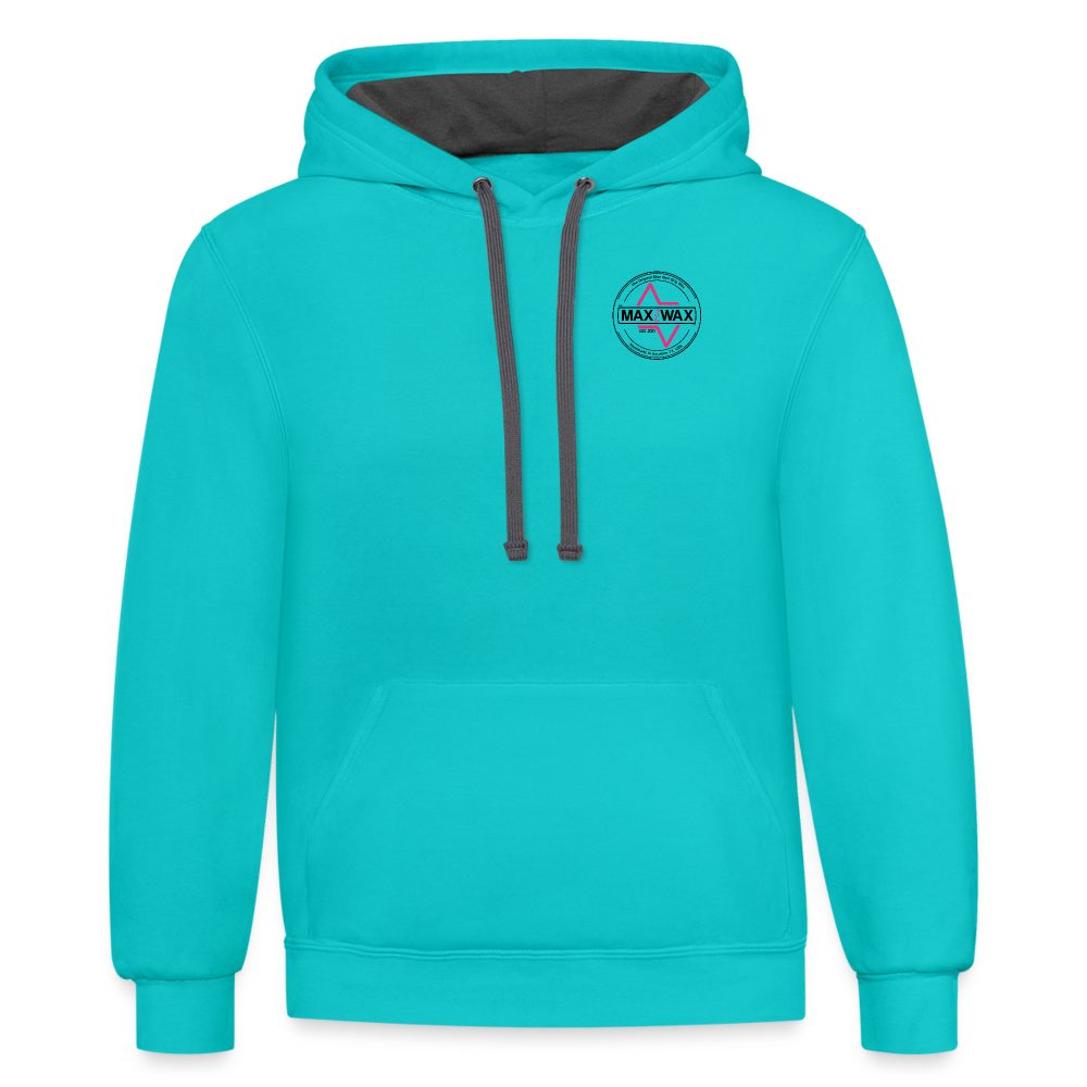 Unisex Windsurfer Hoodie (Aqua) - scuba blue/asphalt