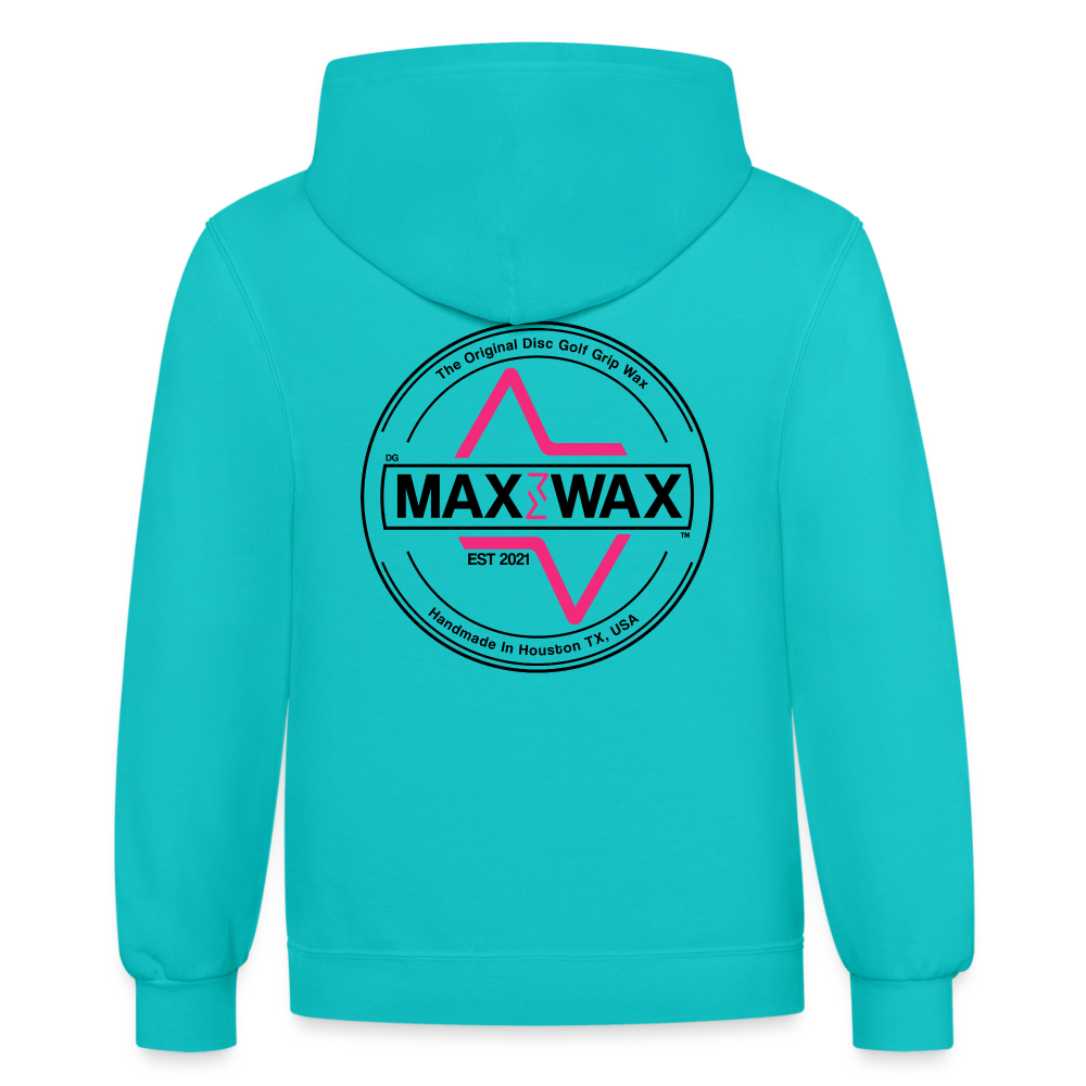 Unisex Windsurfer Hoodie (Aqua) - scuba blue/asphalt