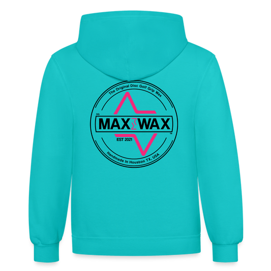 Unisex Windsurfer Hoodie (Aqua) - scuba blue/asphalt
