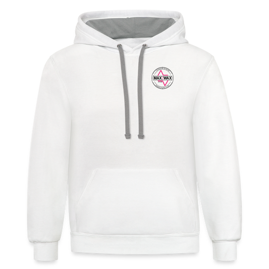 Unisex Windsurfer Hoodie (White) - white/gray